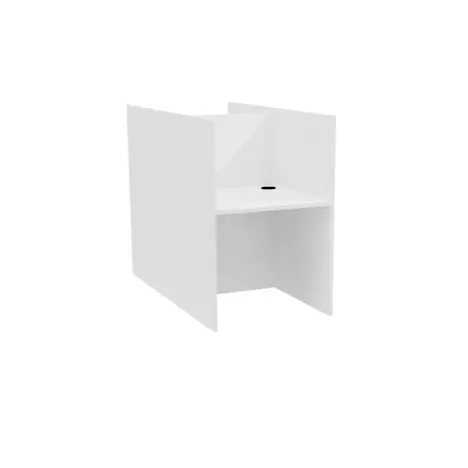 Student Study Booths - (Back to Back) - H1230 x W800 x D1600mm - Two Person - White